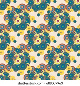 Retro seamless colorful dots pattern. Ideal for printing onto fabric and paper or decoration.