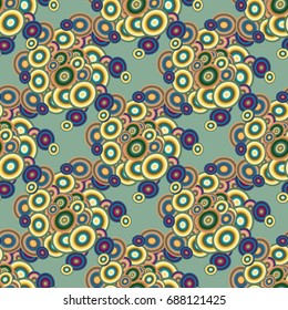 Retro seamless colorful dots pattern. Ideal for printing onto fabric and paper or decoration.