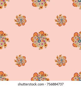 Retro seamless colorful dots pattern. Ideal for printing onto fabric and paper or decoration.