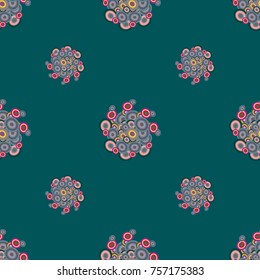Retro seamless colorful dots pattern. Ideal for printing onto fabric and paper or decoration.