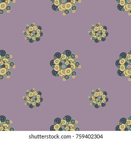 Retro seamless colorful dots pattern. Ideal for printing onto fabric and paper or decoration.