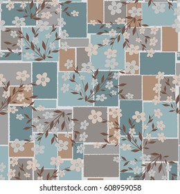 retro seamless colorful pattern on texture background