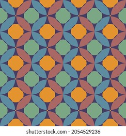 Retro seamless cover design for wallpaper. Vector nature graphic background. 