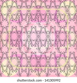 Retro seamless elements of Victorian vintage.