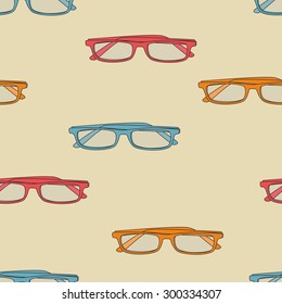 Retro seamless eyeglasses pattern