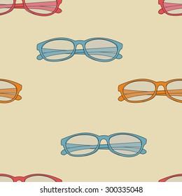 Retro seamless eyeglasses pattern