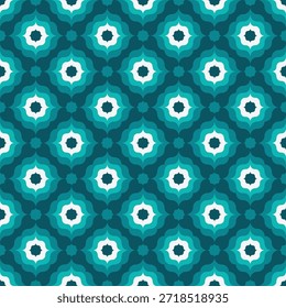 Padrão floral sem emenda retrô no fundo da paleta azul e azul