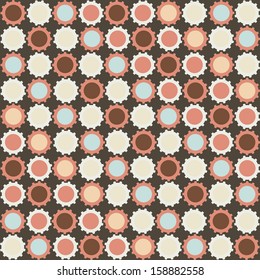Retro seamless gear background