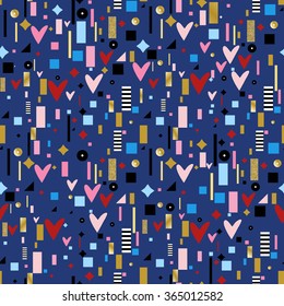 Retro seamless geometric pattern. 80s style, memphis design for wrapping, wallpaper