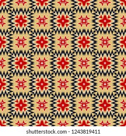 Retro Seamless Geometric, Zigzag pattern. Vector. Print Cloth, Clothes, Banner, Cover, Card, Shirt, Website, Wrapper