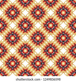 Retro Seamless Geometric, Zigzag pattern. Vector. Print Cloth, Clothes, Banner, Cover, Card, Shirt, Website, Wrapper