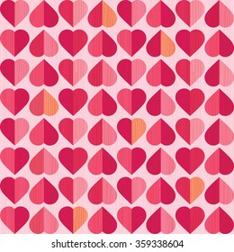 Retro seamless hearts pattern for Valentines Day