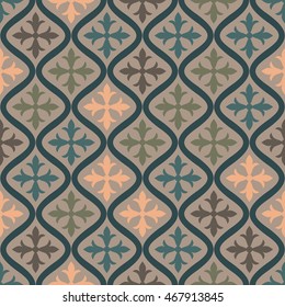 retro seamless ornamental pattern vector illustration