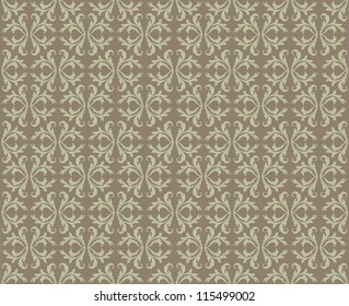 Retro seamless page decoration. Floral seamless vignette background.