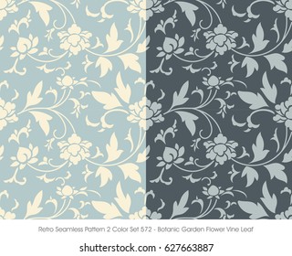 2 Color Seamless Floral Pattern Images Stock Photos Vectors Shutterstock