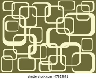 Retro seamless pattern from the 50s and 60s. Seamless abstract Vintage background in sixties style. Geometric pattern. Vector illustration