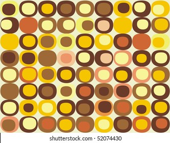 Retro seamless pattern from the 50s and 60s. Seamless abstract Vintage background in sixties style. Geometric pattern. Vector illustration