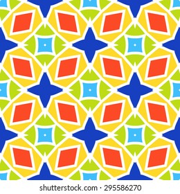 Retro seamless pattern, abstract colorful background