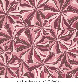 Retro seamless pattern. Abstract floral circles