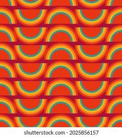Retro seamless pattern. Abstract geometric background. Vector Illustration.
