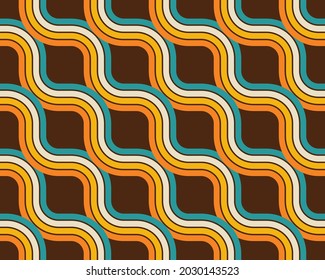 Retro seamless pattern. Abstract geometric background. Vector Illustration.
