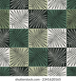 Retro seamless pattern with abstract geometric leaves. Modern design for paper, cover, fabric, interior decor and other users.