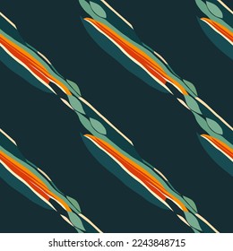 Retro seamless pattern, abstract lines and stripes 70s style vector background, vintage 80s textile design