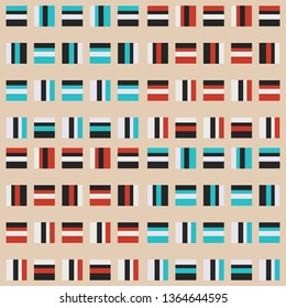 Retro seamless pattern background with geometric square