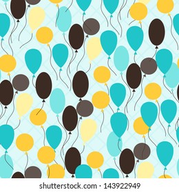 Retro seamless pattern with balloons.
