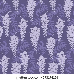 Retro Seamless pattern beautiful flowers, paper, textile, fabric, wrapper, wallpaper, vector, tropical plant, japanese ornament