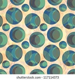 Retro seamless pattern with circles