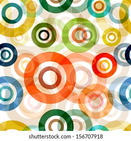 Retro seamless pattern with circles