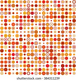 Retro seamless pattern with circles. Colorful vector background for hipster.