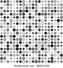 Retro seamless pattern with circles. Colorful vector background for hipster.