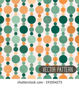 Retro seamless pattern with circles. Paper background.