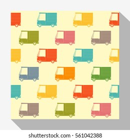 Retro seamless pattern collection with car , vector , illustration