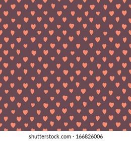 Retro seamless pattern with colorful hearts. Great for Valentines day. Abstract romantic background. Vector illustration