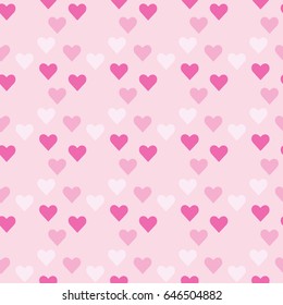 Retro seamless pattern with colorful hearts. Abstract geometric modern background. Vector illustration. Art deco style. Heart seamless pattern.