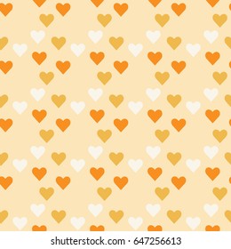 Retro seamless pattern with colorful hearts. Abstract geometric modern background. Vector illustration. Art deco style. Heart seamless pattern.