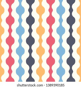 Retro seamless pattern - colorful nostalgic background design