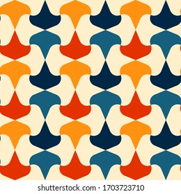 Nahtloses Retro-Muster - bunter nostalgischer Hintergrund-Design