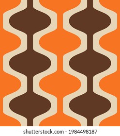 Retro seamless pattern - colorful nostalgic background design