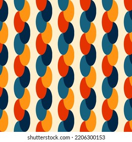 Retro seamless pattern - colorful nostalgic background design