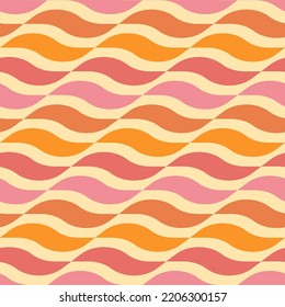 Retro seamless pattern - colorful nostalgic background design