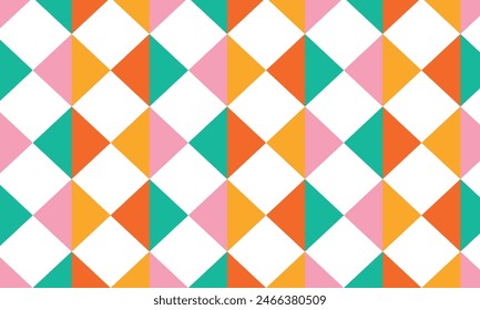 Retro seamless pattern - colorful nostalgic background design