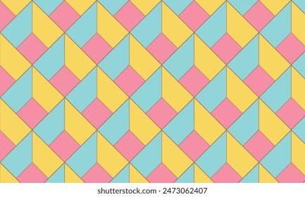 Retro seamless pattern - colorful nostalgic background design