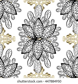 Retro Seamless Pattern With Curves On Grunge Texture