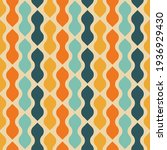 Retro seamless pattern design - colorful nostalgic repeat background for textile, wallpaper, and wrapping paper