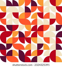 Diseño de patrones retro y sin fisuras: fondo de repetición nostálgica de color naranja para papel textil, de pared y de envoltura