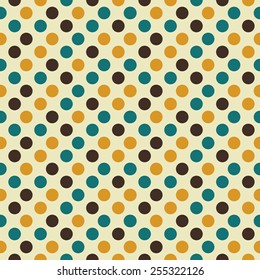 Retro seamless pattern with dots